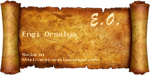 Engi Orsolya névjegykártya